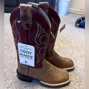 Cody James Kids Western Boots - Brown and Red